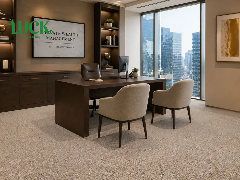 Tufted Solution Dyed Yarn Wall To Wall Carpet For Financial