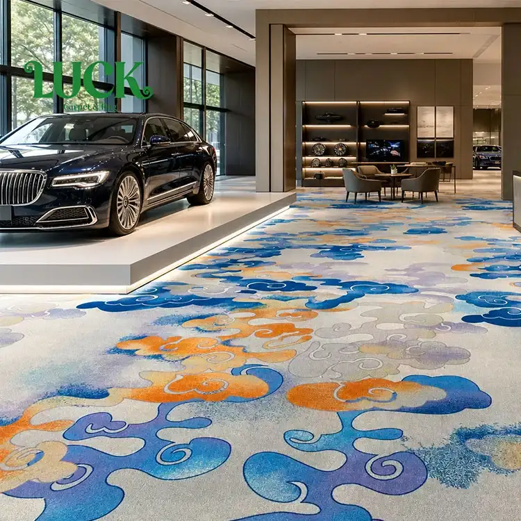 ショールーム用のポリエステルプリント壁一面カーペット